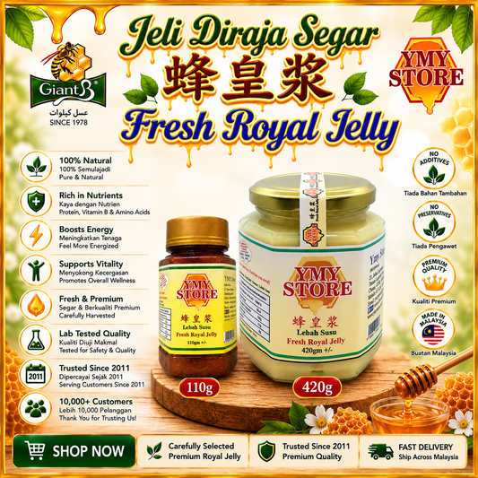 YMY Store Royal Jelly, 蜂皇浆 Jeli Diraja Pure Honey, 蜂蜜,蜜糖,Madu Asli, 保养品